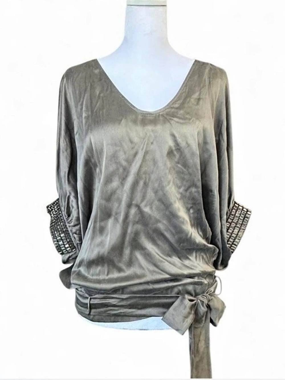 Hale Bob Y2K 00s silk dolman sleeve going out top